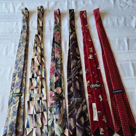 Variety Lot of 6 each Men's Neckties - Picture 16 of 16